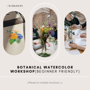 Open image in slideshow, Botanical Watercolor Painting Workshop (Beginner Friendly!)
